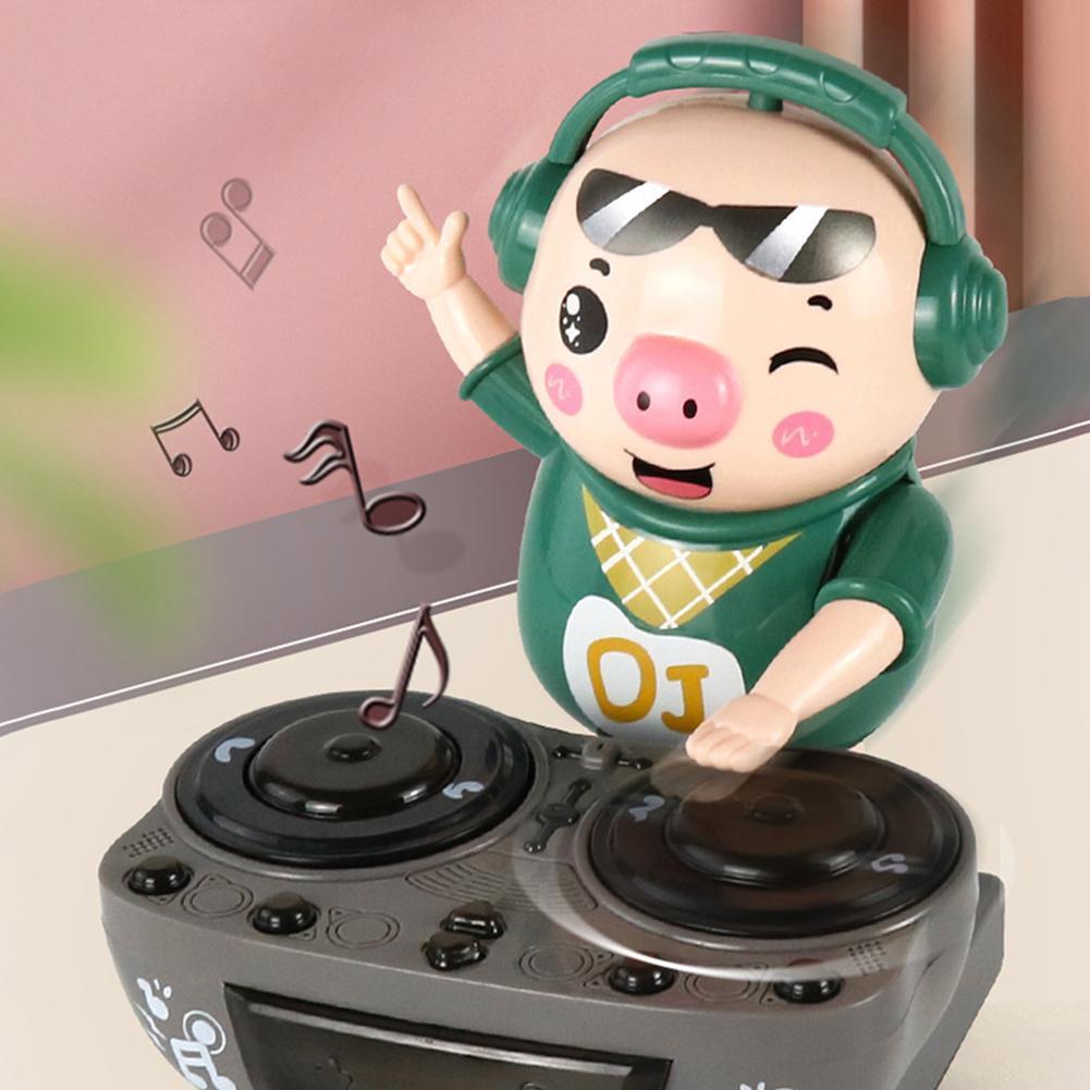 DJ 음악 춤 돼지 장난감 락 라이트 음악 어린이 장난감 전기 인형 완구 3 음향 효과 아기 뮤지컬 생일 선물 돼지 모양